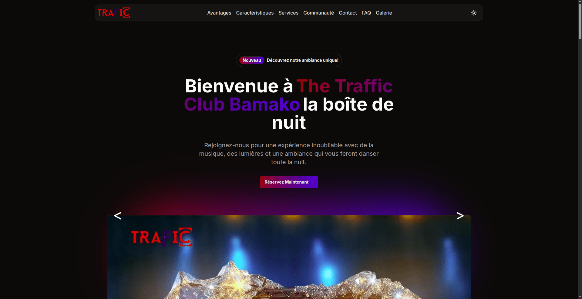 Trafic Bamako - Nightclub Website